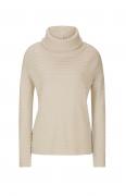 Designer-Rollkragenpullover mitEffektgarn elfenbein