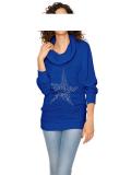 Designer-Rollkragenpullover royalblau