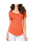 Designer-Rückendekolleté-Shirt orange