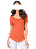 Designer-Rückendekolleté-Shirt orange