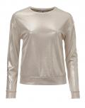 Designer-Rundhalsshirt silberfarben
