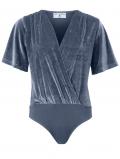 Designer-Samt-Body blau