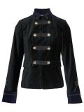 Designer-Samtblazer schwarz-marine