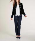 Designer-Samtblazer schwarz-marine