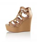 Designer-Sandalette beige Gr. 40