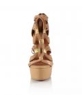Designer-Sandalette beige Gr. 40
