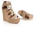 Designer-Sandalette beige Gr. 40