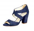 Designer-Sandalette blau