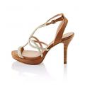 Designer-Sandalette gold