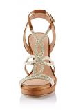 Designer-Sandalette gold