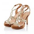 Designer-Sandalette gold