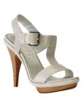 Designer-Sandalette helltaupe