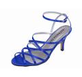 Designer-Sandalette royalblau Größe 37