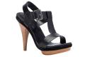 Designer-Sandalette schwarz