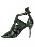 Designer-Sandalette schwarz metallic Gr. 39