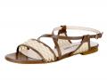 Designer-Sandalette taupe