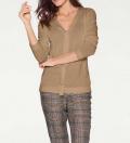 Designer-Schluppen-Pullover camel