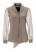 Designer-Schluppenshirt taupe