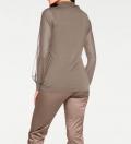 Designer-Schluppenshirt taupe
