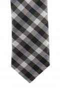 Designer-Seiden-Krawatte taupe-marine