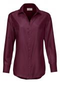 Designer-Seidenbluse bordeaux