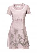 Designer-Seidenkleid mit Druck rosenholz