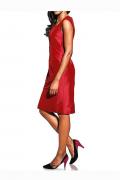 Designer-Seidenkleid rot