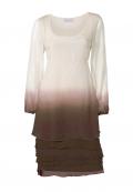 Designer-Seidenkleid sand-braun
