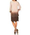 Designer-Seidenkleid sand-braun