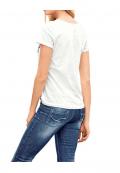 Designer-Shirt ecru-blau