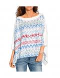 Designer-Shirt ecru-bunt