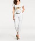 Designer-Shirt ecru-gold