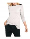 Designer-Shirt ecru-schwarz