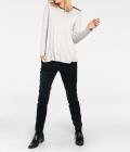 Designer-Shirt ecru-schwarz