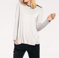 Designer-Shirt ecru-schwarz