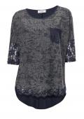 Designer-Shirt grau-blau