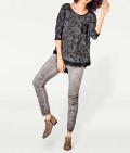 Designer-Shirt grau-blau