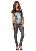 Designer-Shirt grau-schwarz