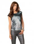 Designer-Shirt grau-schwarz