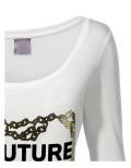 Designer-Shirt mit Druck creme-goldfarben