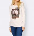 Designer-Shirt mit Motivdruck ecru