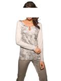 Designer-Shirt mit Pailletten champagner