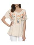 Designer-Shirt mit Pailletten sand