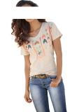 Designer-Shirt mit Pailletten sand