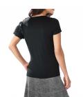Designer-Shirt mit Rüschen schwarz