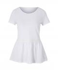Designer-Shirt mit Schößchen weiß