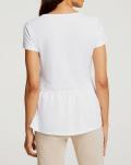 Designer-Shirt mit Schößchen weiß
