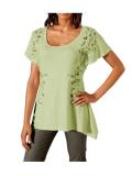 Designer-Shirt mit Spitze kiwi