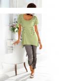 Designer-Shirt mit Spitze kiwi