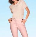 Designer-Shirt mit Spitze rosa